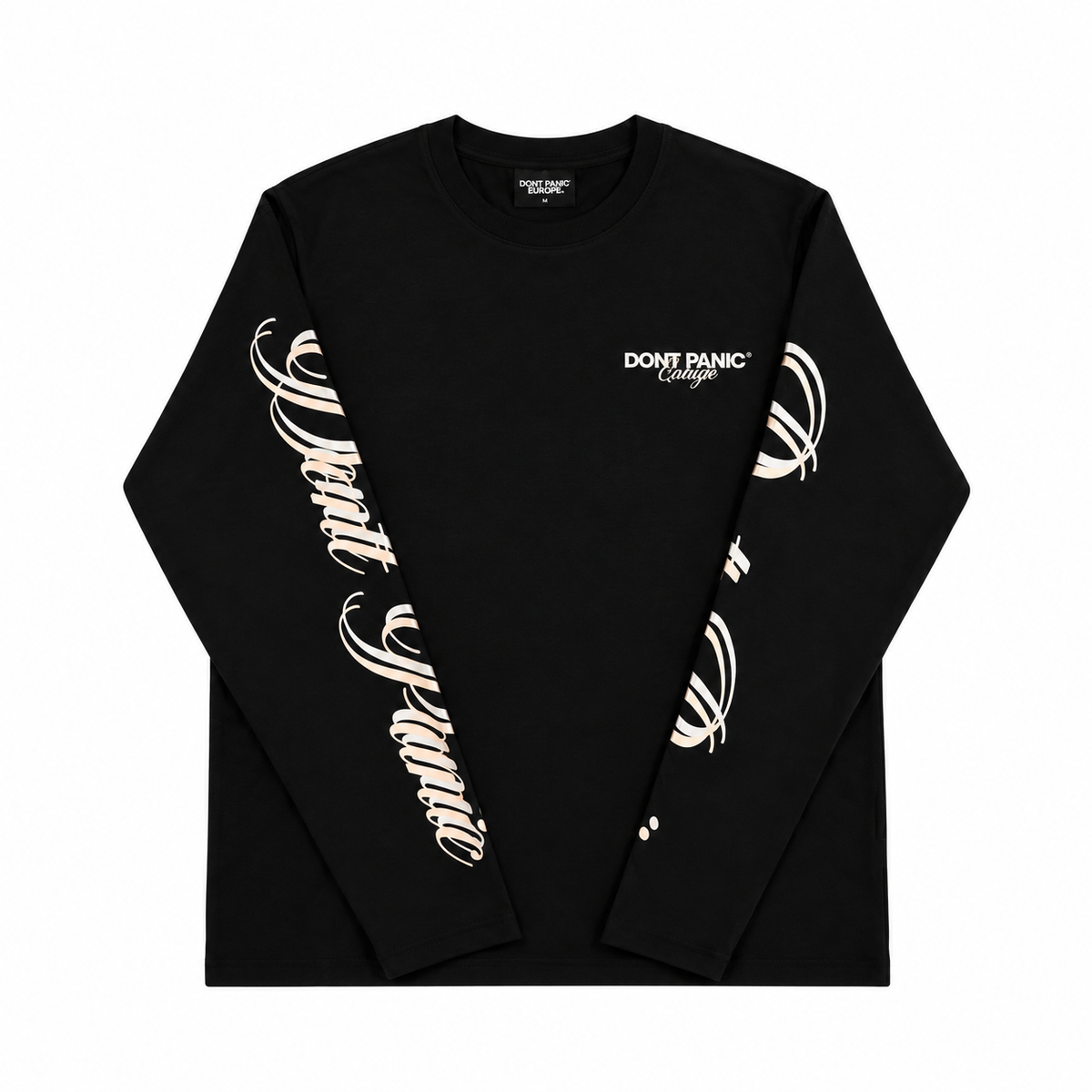 DONT PANIC FALL SLEEVE BLACK / GREY-BEIGE