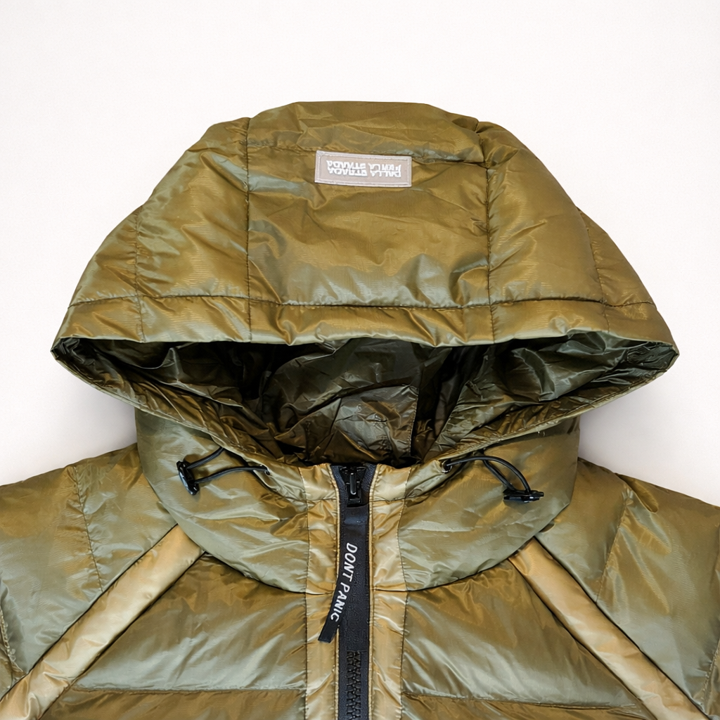DONT PANIC LIGHT PUFFER COMBAT GREEN