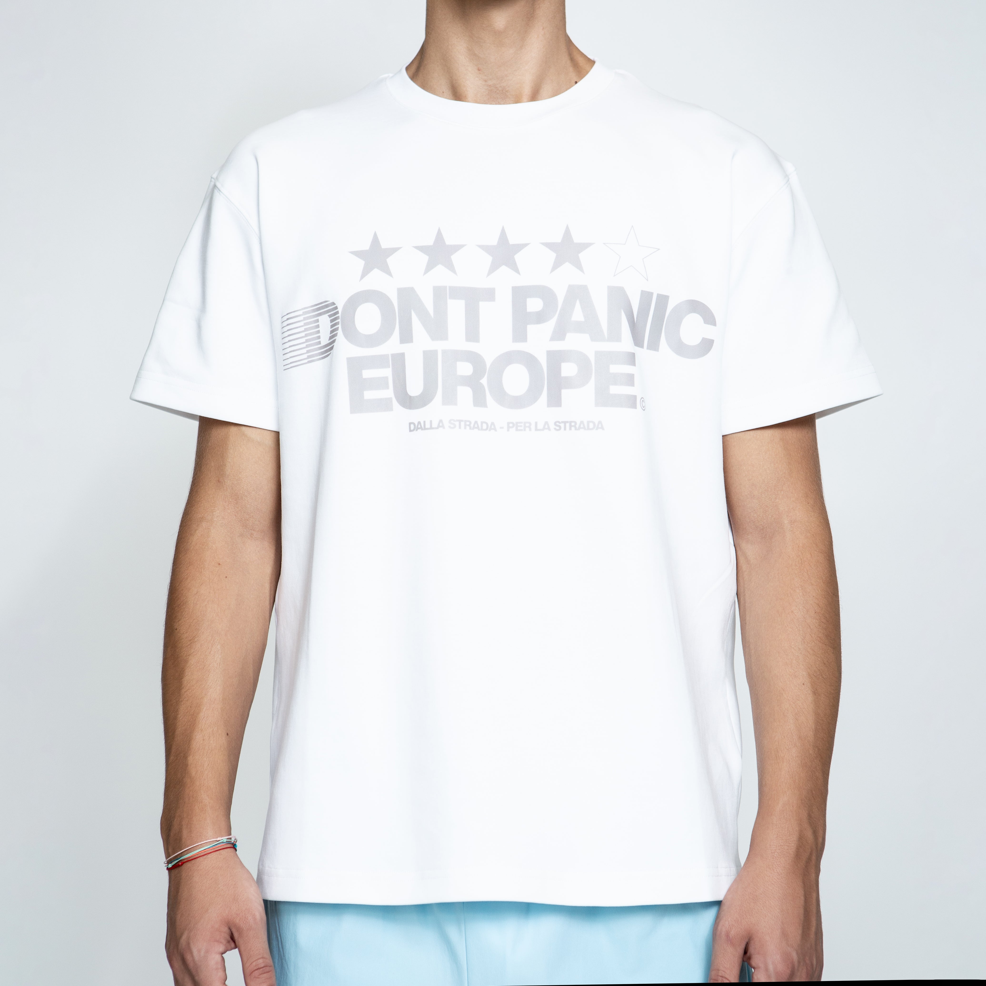 DONT PANIC EUROPE SHIRT WHITE/GREY