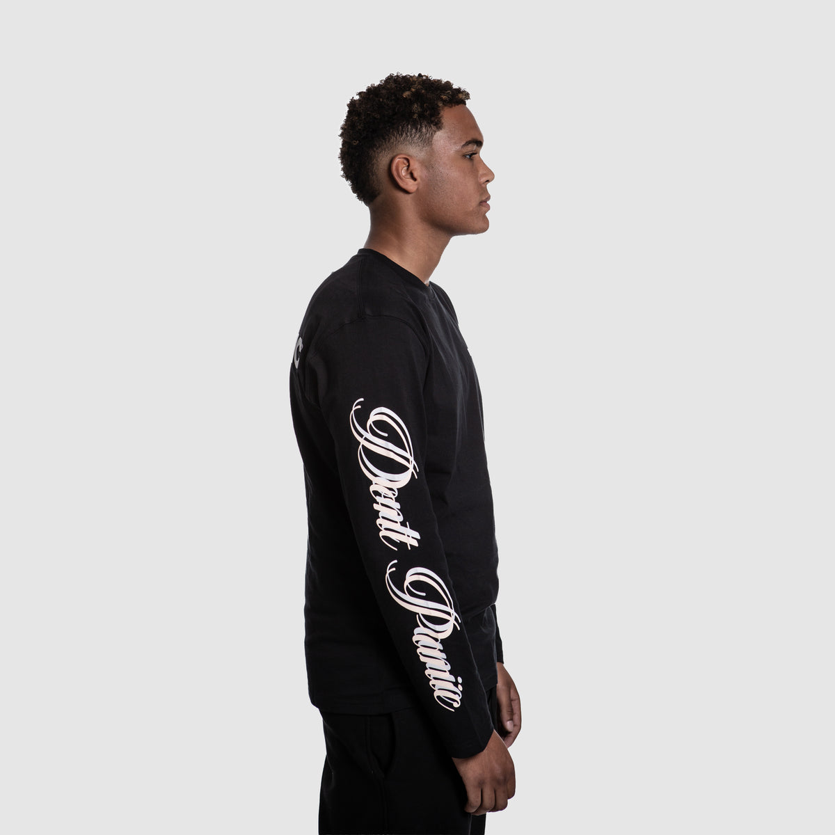 DONT PANIC FALL SLEEVE BLACK / GREY-BEIGE