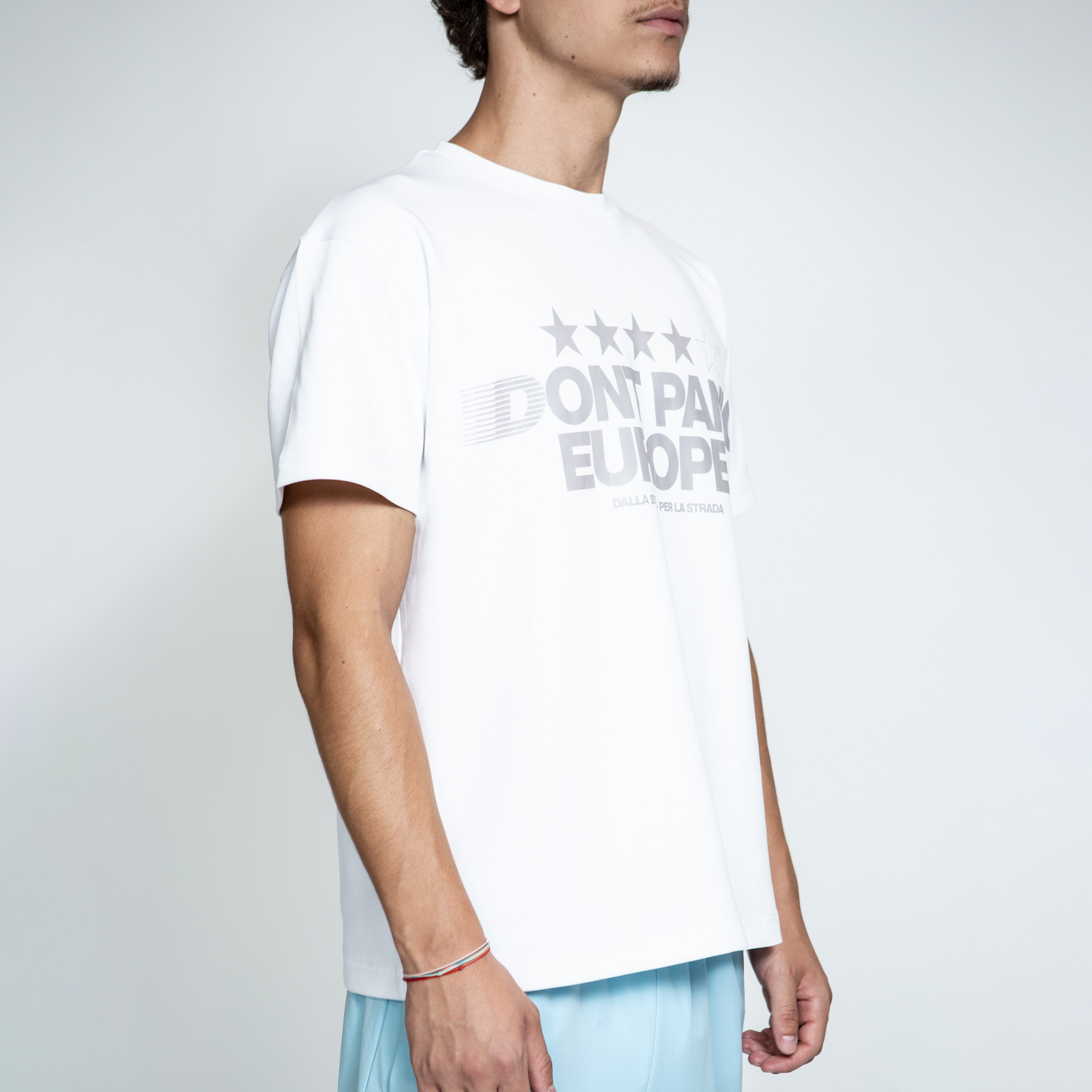 DONT PANIC EUROPE SHIRT WHITE/GREY