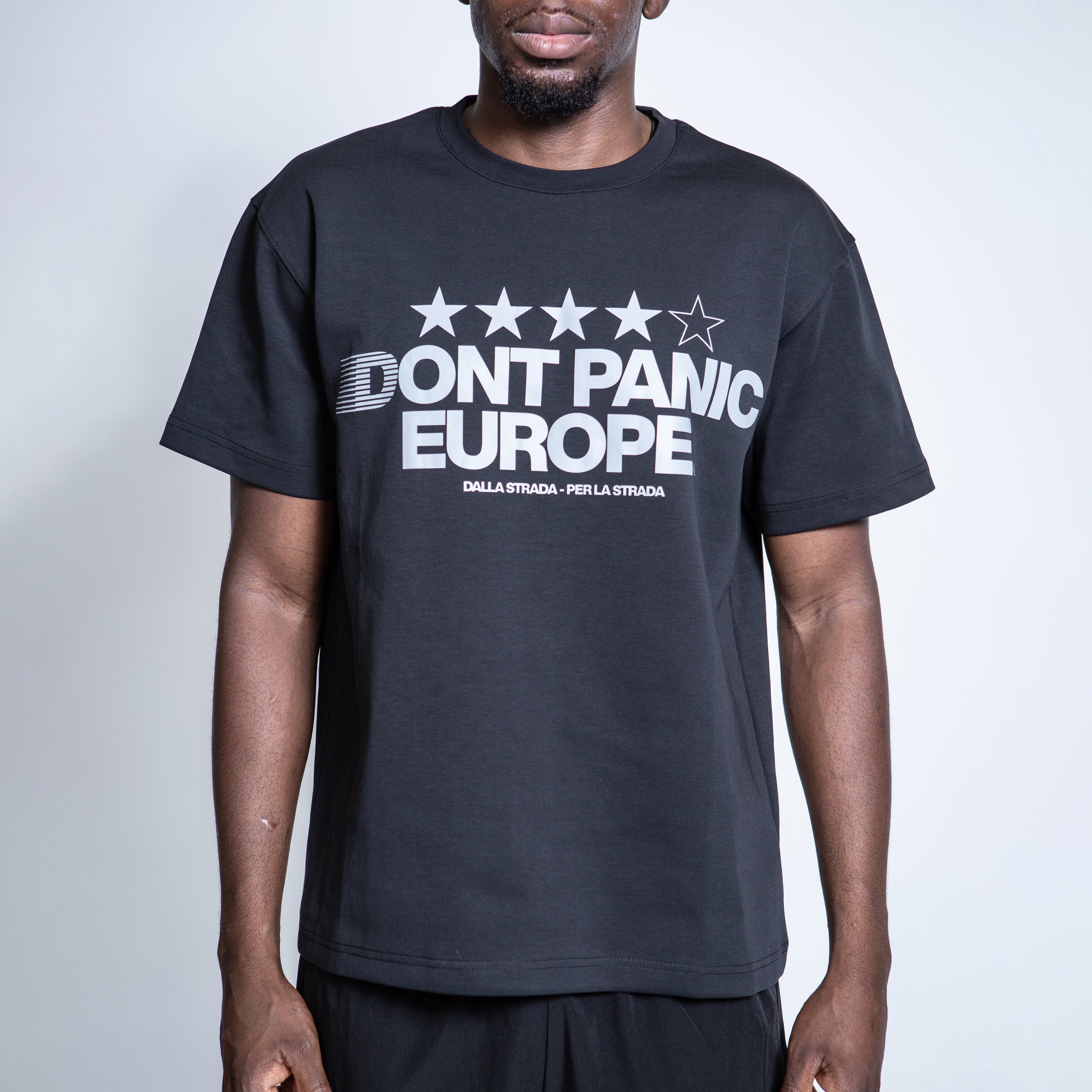 DONT PANIC EUROPE SHIRT BLACK/GREY