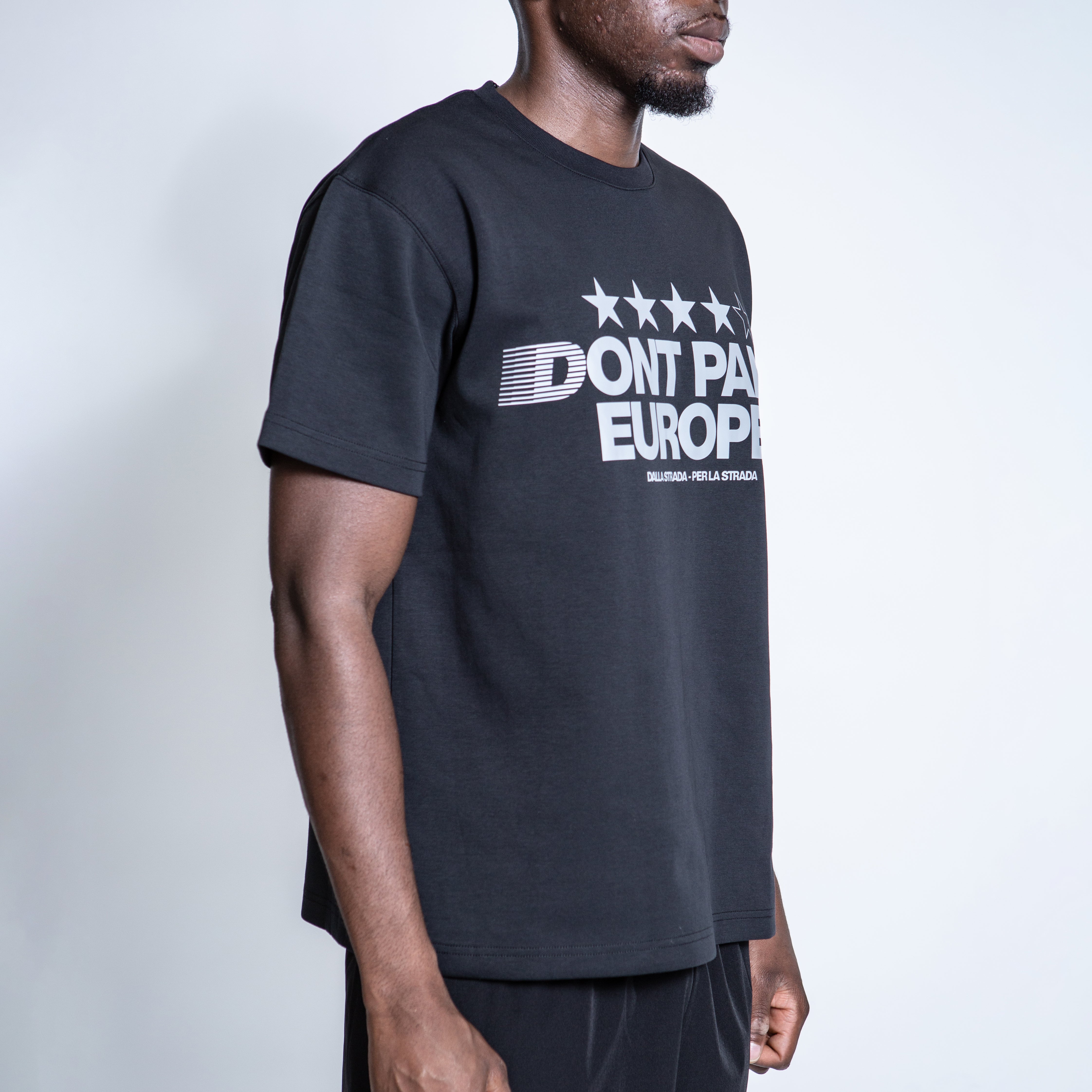 DONT PANIC EUROPE SHIRT BLACK/GREY