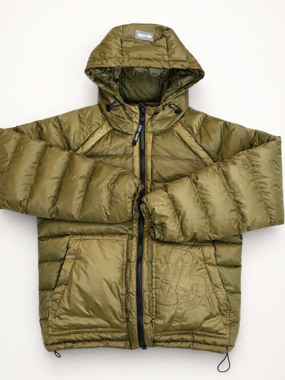 DONT PANIC LIGHT PUFFER COMBAT GREEN