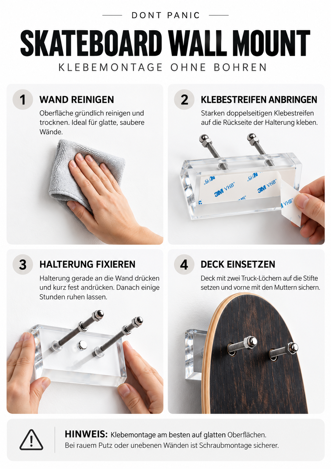 DONT PANIC MONTANA DECK 3-SET inkl. Halterung